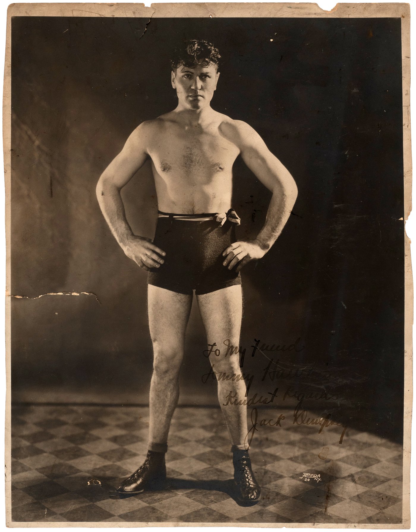 Lot Detail Early Vintage photo of Jack Dempsey Champion