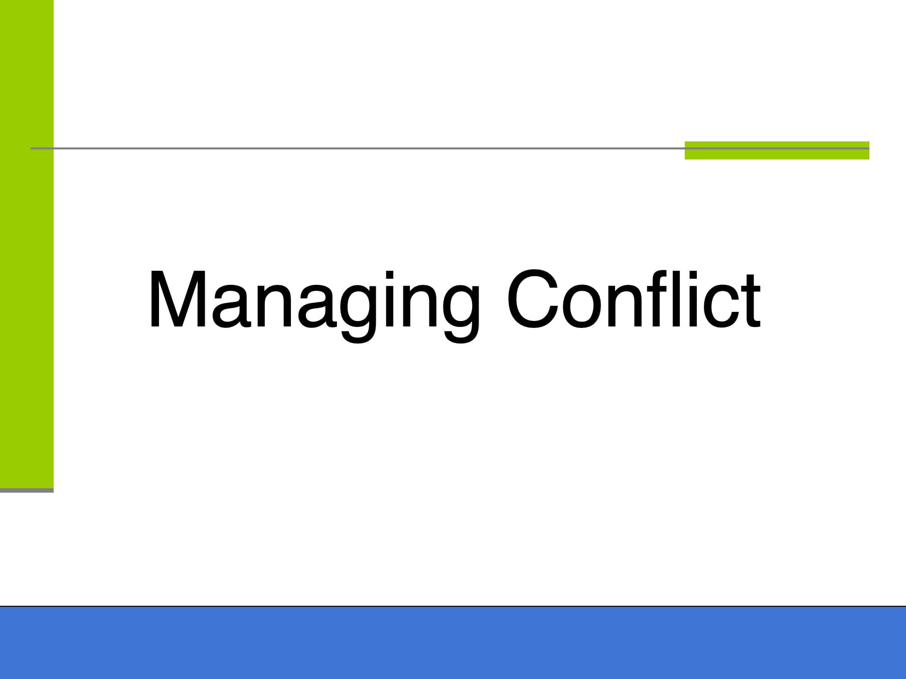 Conflict Management Skills Training Course Material By Oak Innovation