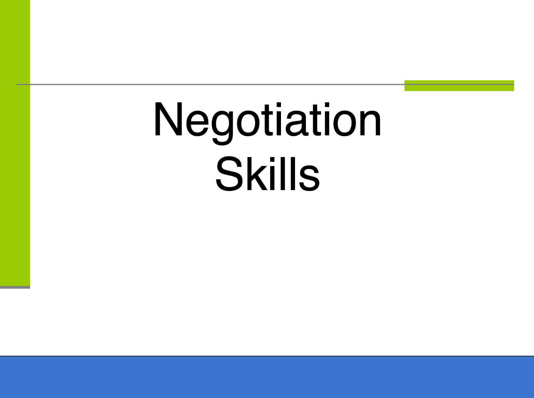 Negotiation Skills Training Course Material By Oak Innovation