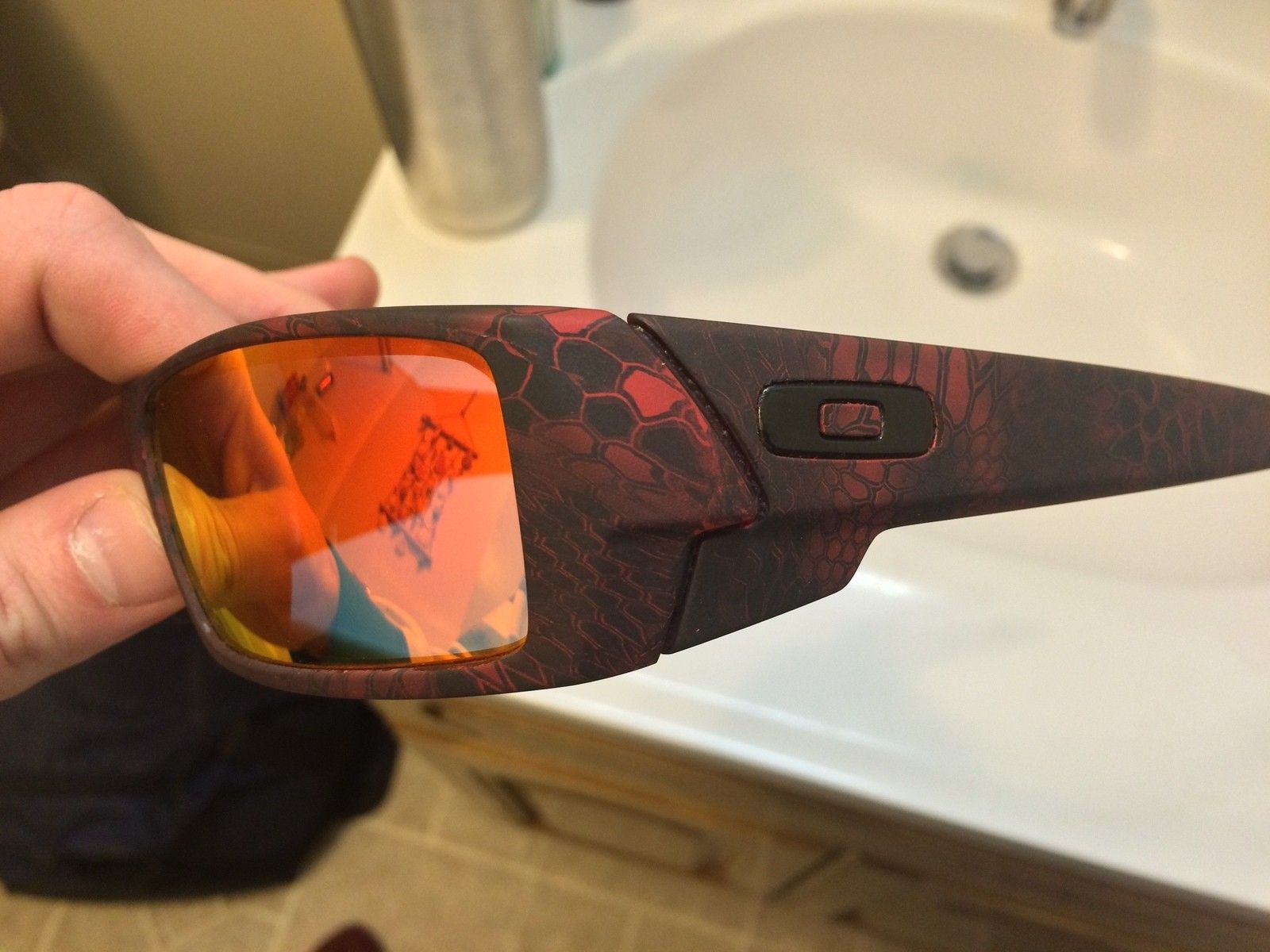 For Sale Or Trade Custom HydroDipped 'Red Cryptic' Gascan Oakley