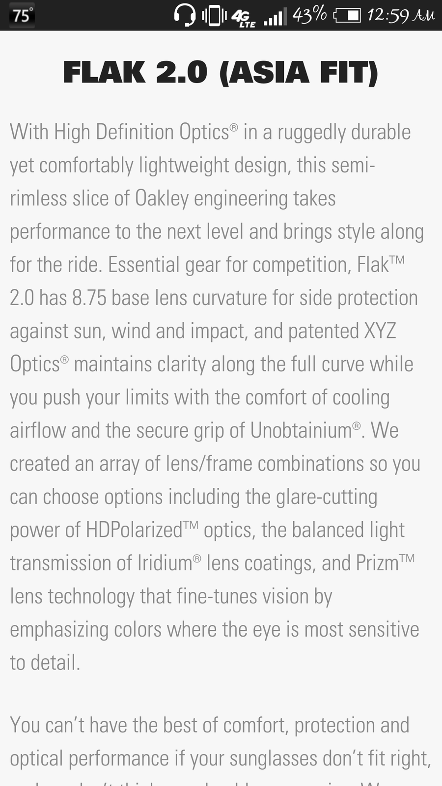 Flak Jacket XLJ vs. XLJ Asian Fit? Oakley Forum