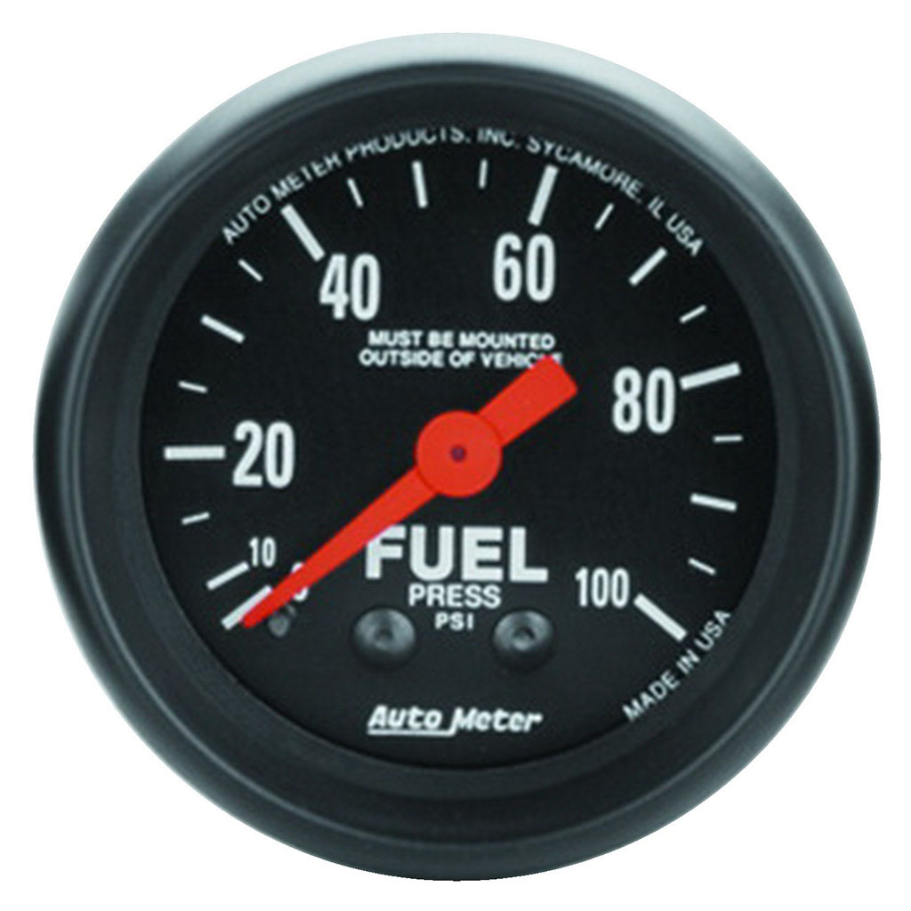 AutoMeter Z Series Fuel Pressure Gauge (Mechanical, 0100 PSI, 2 1/16)