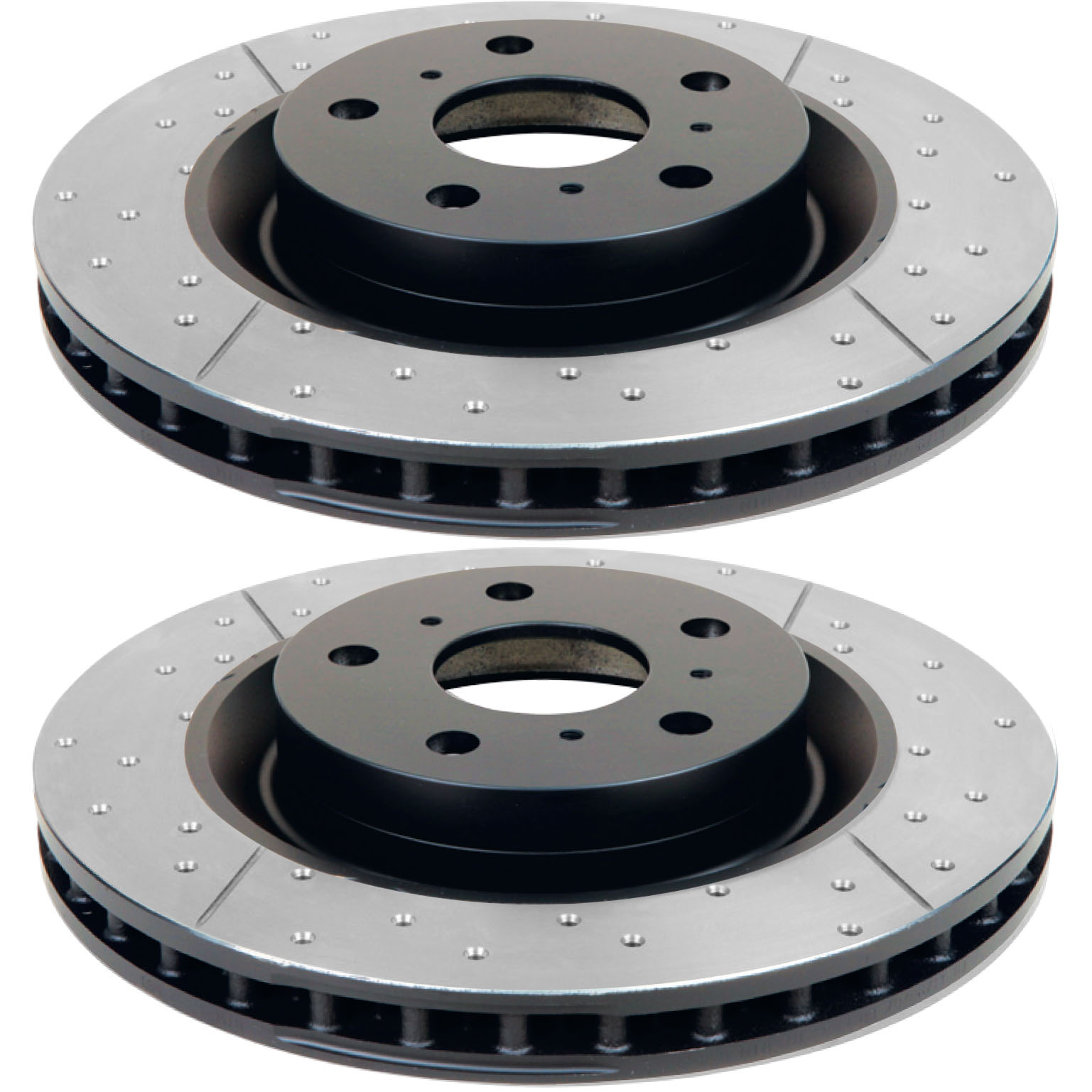 DBA Street Series Rear Rotors (Drilled & Slotted, Gold, Pair), '15'16