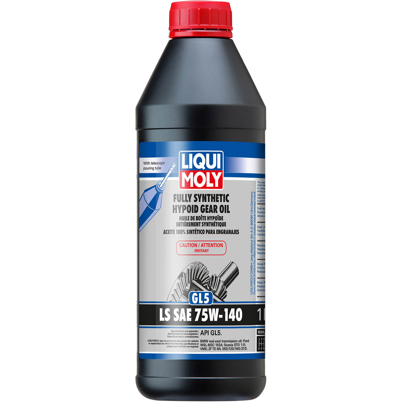LIQUI MOLY Fully Synthetic Hypoid Gear Oil (GL5) LS SAE 75W140 (1L
