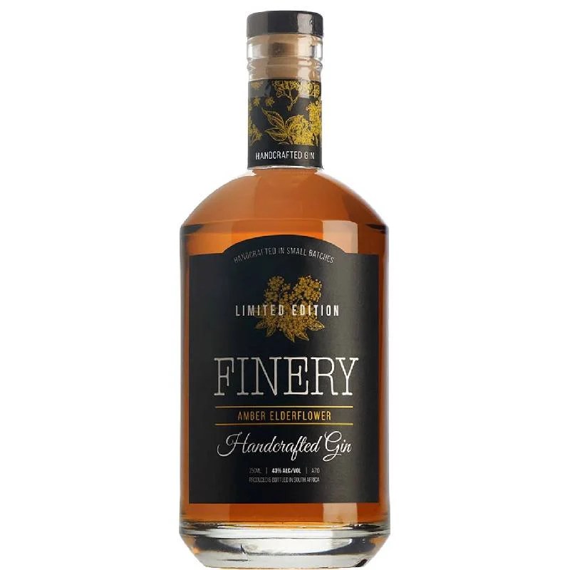 Finery Amber Elderflower Handcrafted Gin 750ml Oaks & Corks