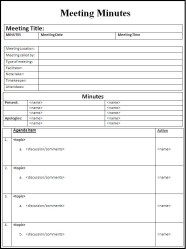 What Is A Minutes Of Meeting Template Free Sample Example Format