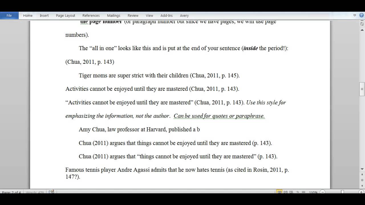 APA in Text Citations