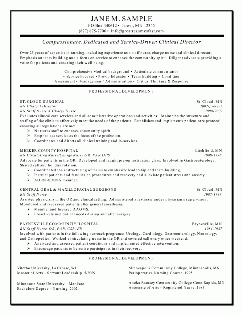 Registered Nurse Resume Sample For Nurses Philippines Experienced