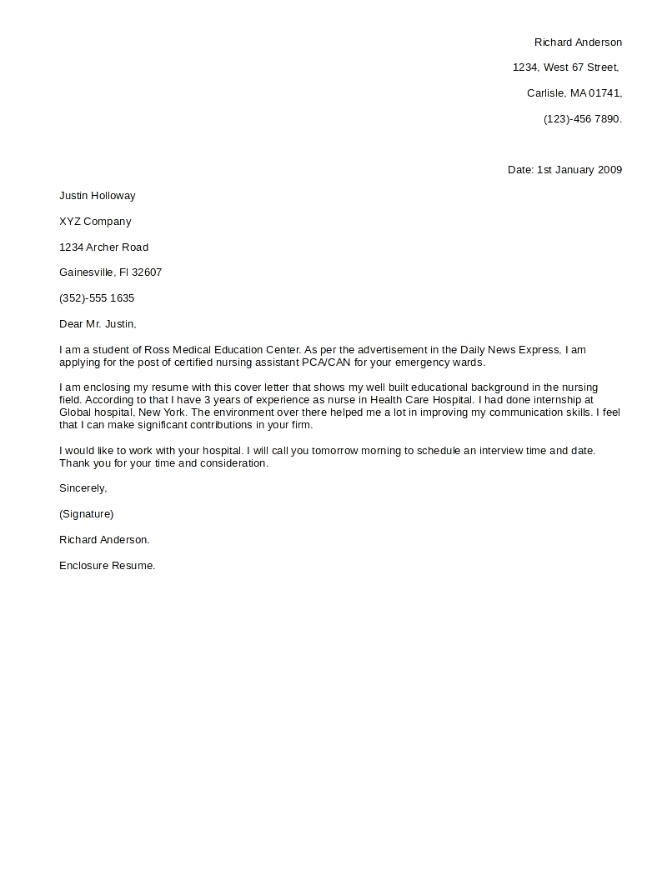 Cover Letter (662 x 880 Pixel)