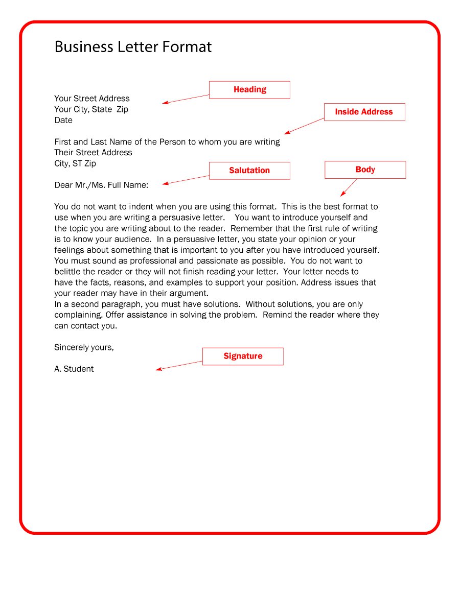 Best Business Letter Format