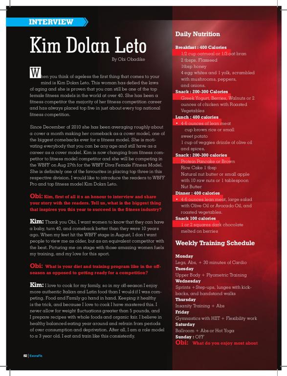 Check out Top Fitness Personality Kim Dolan Leto’s ExtraFit Interview For The May Issue