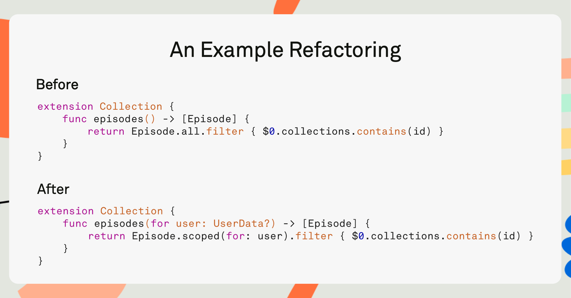 Swift Tip An Example Refactoring · objc.io