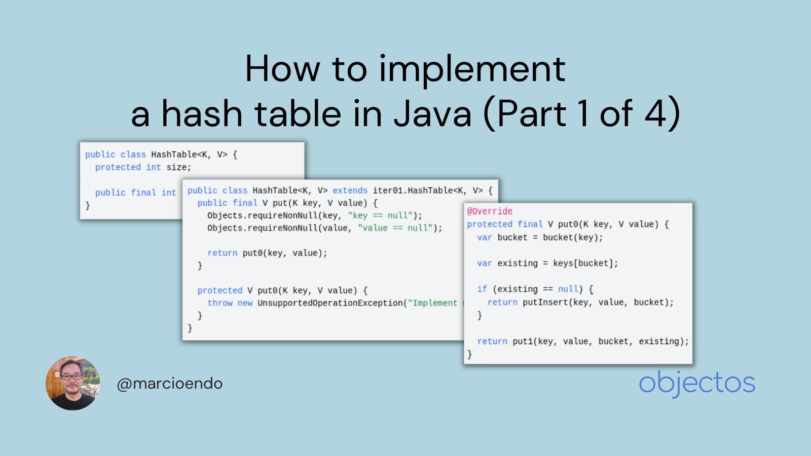 How to implement a hash table in Java (Part 1)