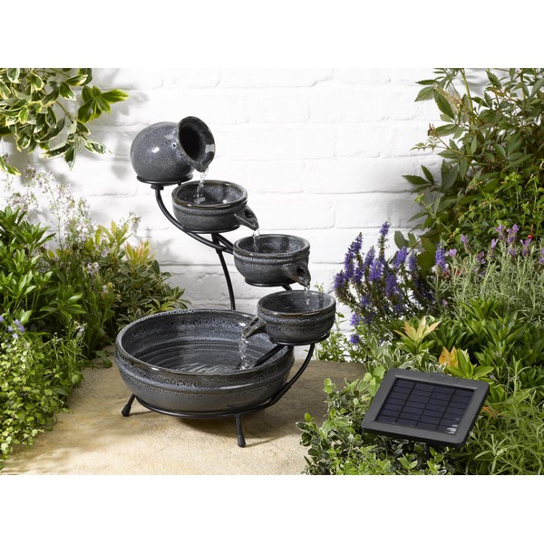 Fontaine Solaire Cascade Photovoltaïque Granit Aphrodite Fontaines