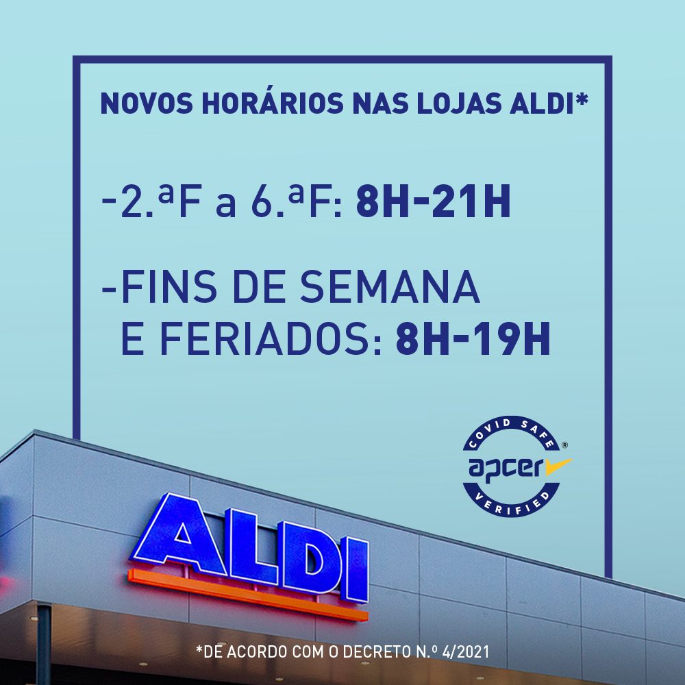 Comunicado ALDI! Alteração Horário das Lojas! O Caça Promoções