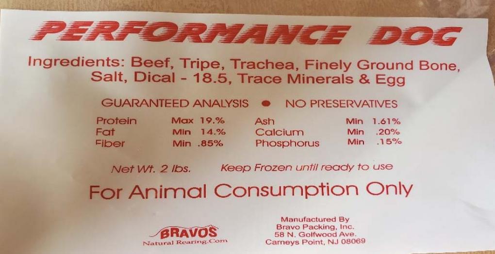 Ocala Post (Ocala News) RECALL Dog and ground beef raw pet food