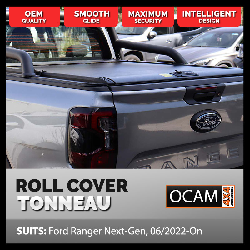 Retractable Tonneau Roll Cover For Ford Ranger NextGen, 06/2022