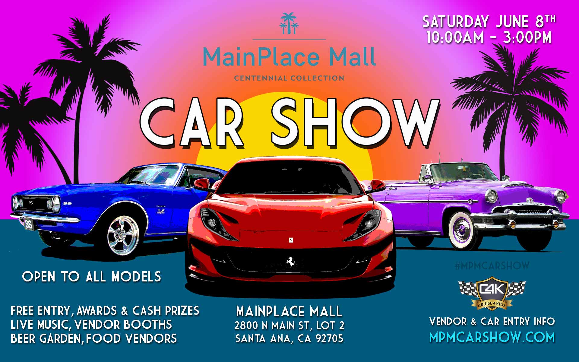 MainPlace Mall Car Show O.C. DeLoreans