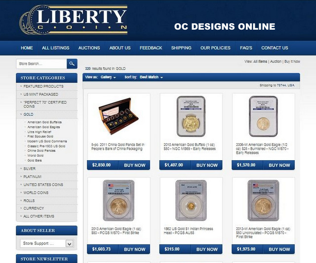 Get a Custom eBay Store Design for Your Coin Store!