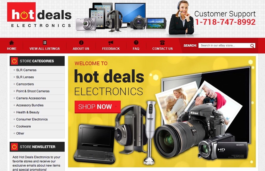 Hot Deals Electronics Gets Hotter with New eBay Store Design!