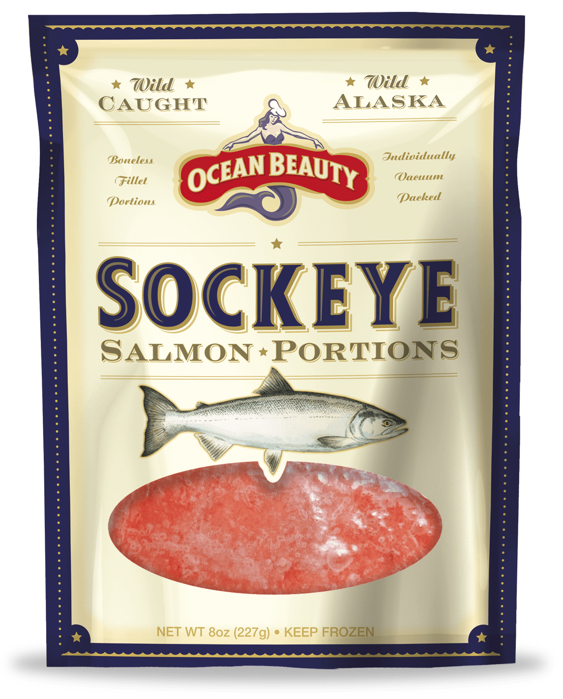 Ocean Beauty Sockeye Salmon Portions 8oz Ocean Beauty Seafoods