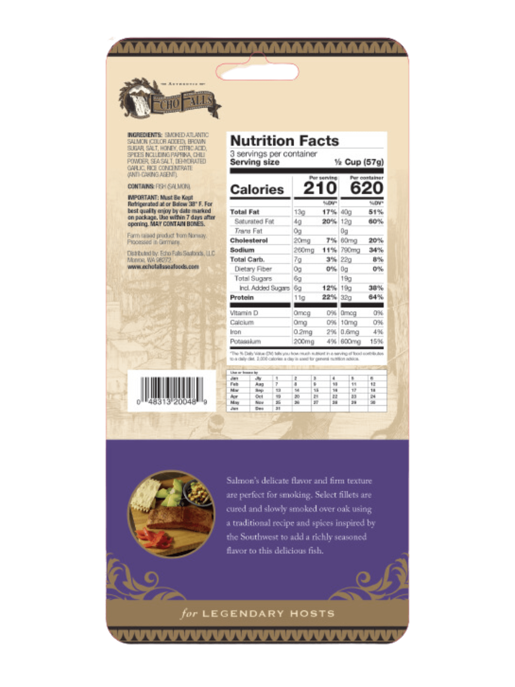 Echo Falls HS Atlantic Santa Fe Spice 6oz Ocean Beauty Seafoods