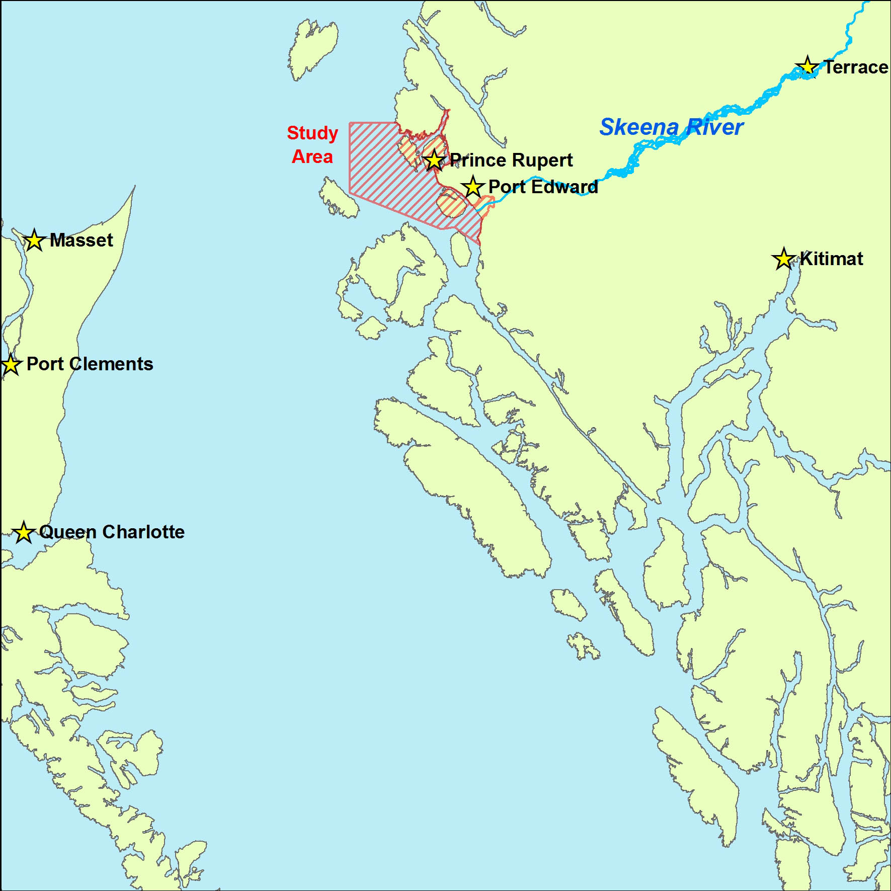 Skeena River Canada Map Skeena River Estuary Juvenile Salmon Habitat