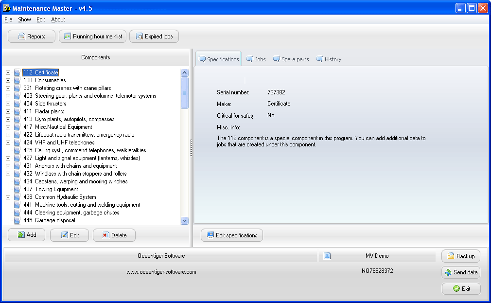Ship planned maintenance system affordable and user friendly ship PMS