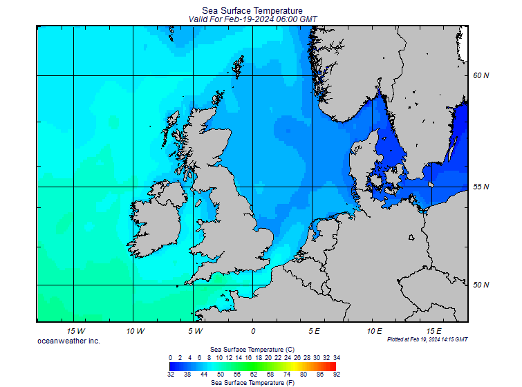 Sea temperature charts