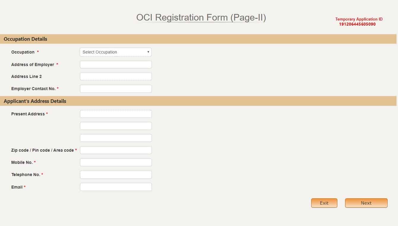 Procedures to complete Section A part 2 of OCI online