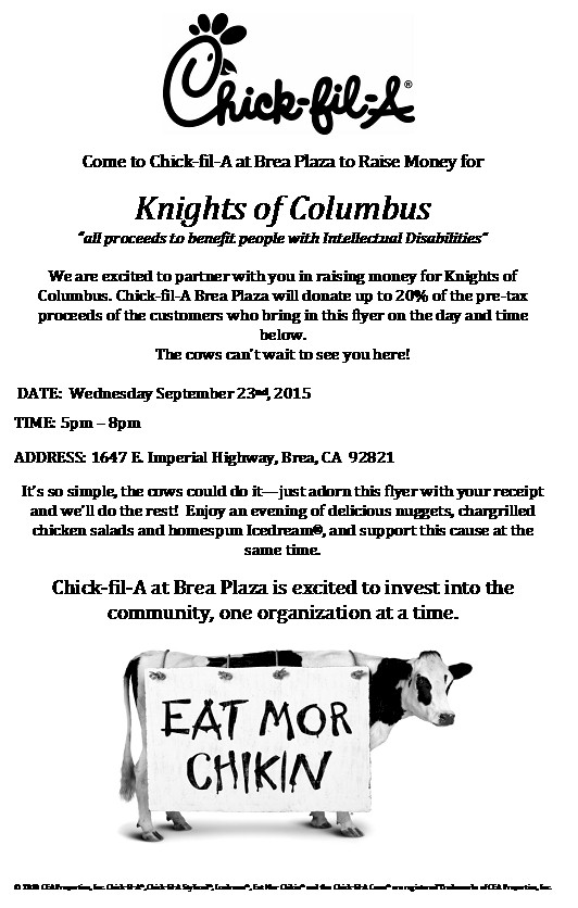 Events For People With Disabilities In Columbus 2023 ID Fundraiser September 23rd Knights of Columbus Orange County Chapter