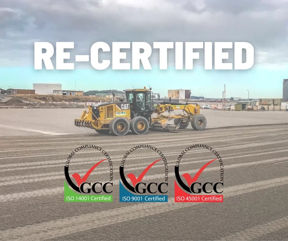 OCON Is ReCertified OCON Services Civil Contractors Sydney