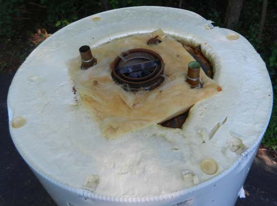 Rare look inside a Rheem water heater! Oconomowoc Plumbing