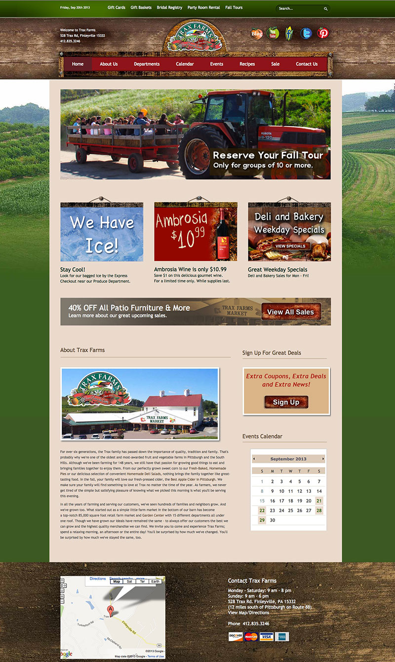 Trax Farms Website Design ocreations A Pittsburgh Design Firm