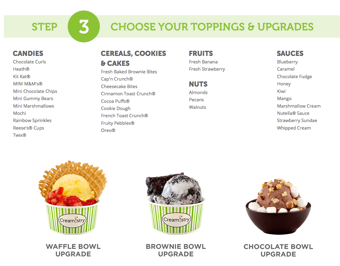 Creamistry Menu OC Restaurant Guides