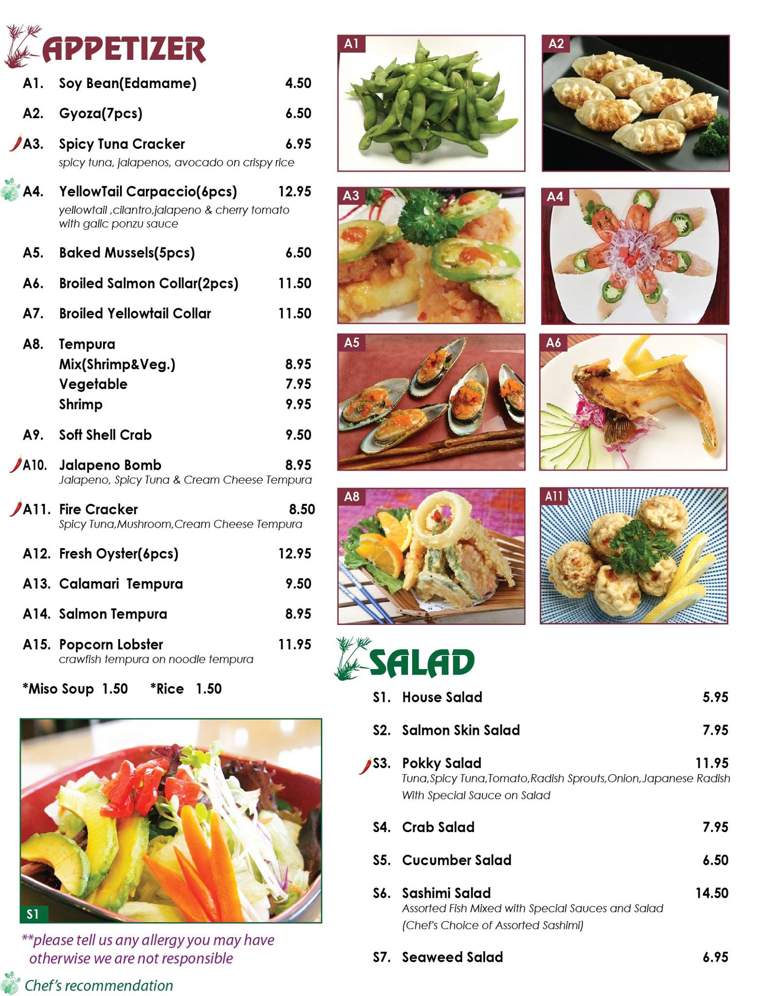 Tampopo Menu OC Restaurant Guides