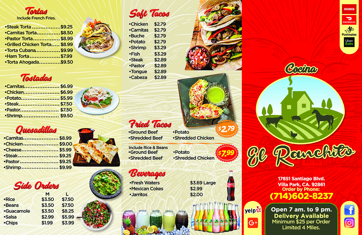 El Ranchito Menu OC Restaurant Guides