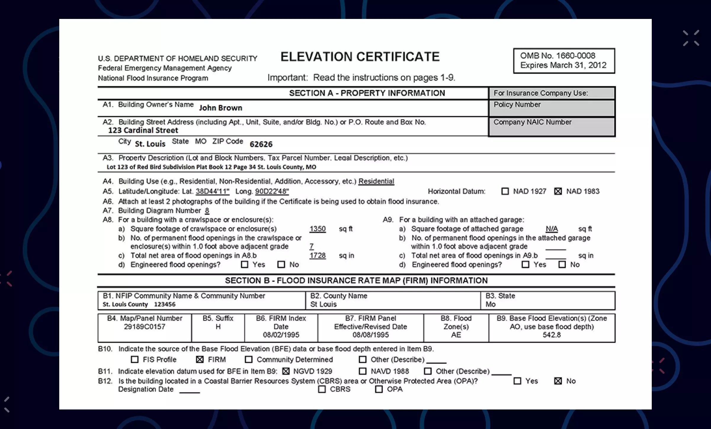 Document Processing for Flood Certificates