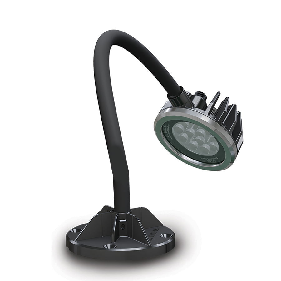 SpotLite LED Machine Light 12" Gooseneck 4" Diameter Shade 24V