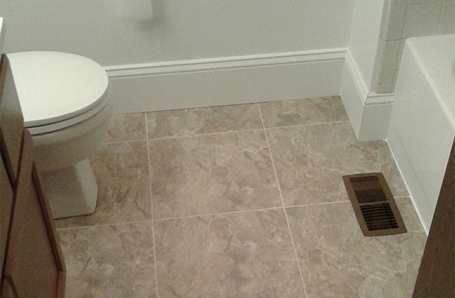 Bathroom Floor and Trim Project of the Day Odd Job Larry