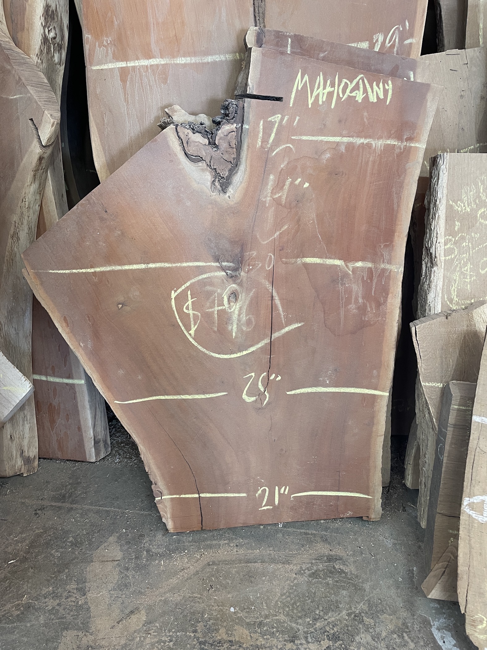 Mahogany 12/4 24" wide x 41" long MH002 OddWood Lumber