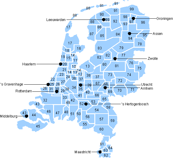 Postcode Kaart Nederland 2021 RGJ's Portal Site