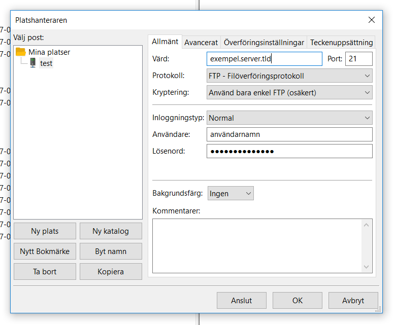 Hur kopplar jag upp med FTP till mitt webbhotellkonto? Oderland Support