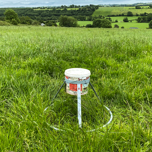 Mineral lick bucket stand O' Donovan Engineering