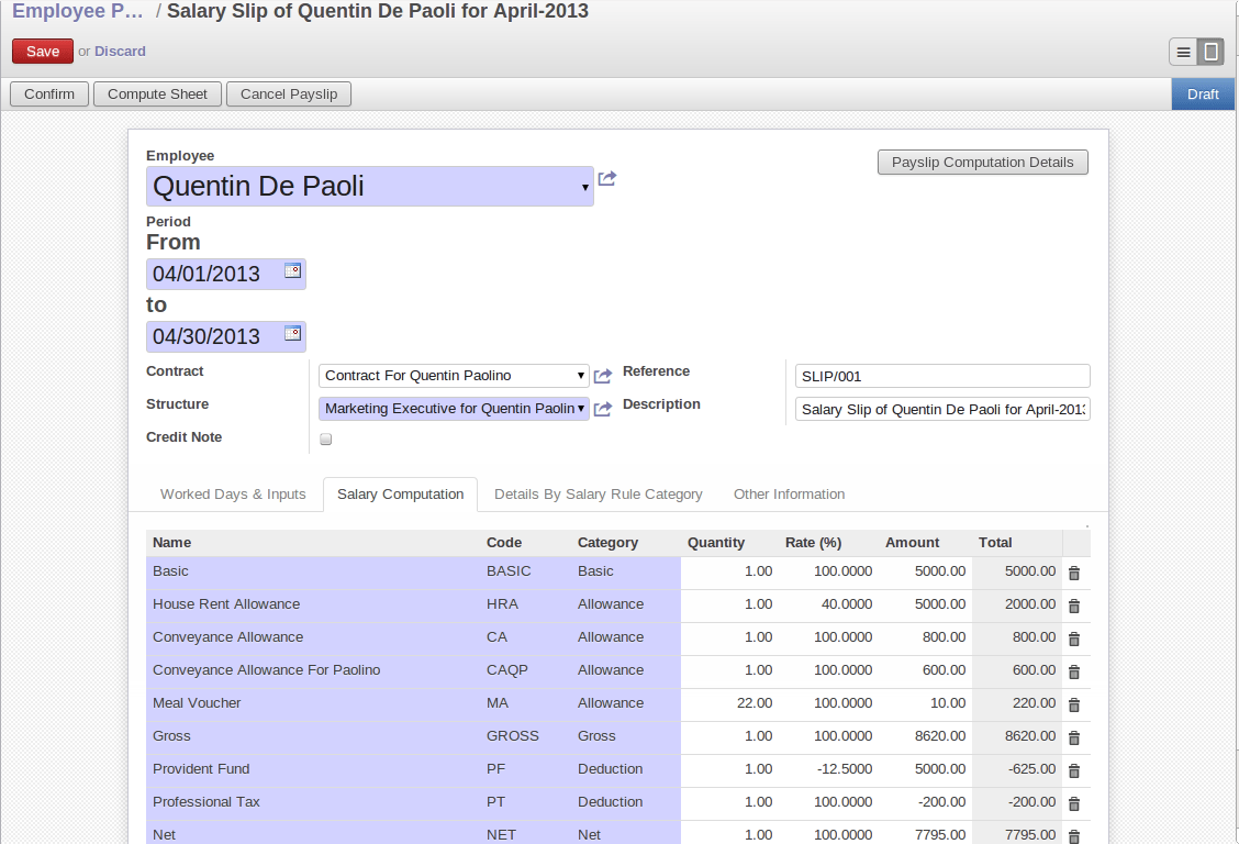 HR ERP, Payroll ERP, Payroll Management ERP, HR Odoo ERP