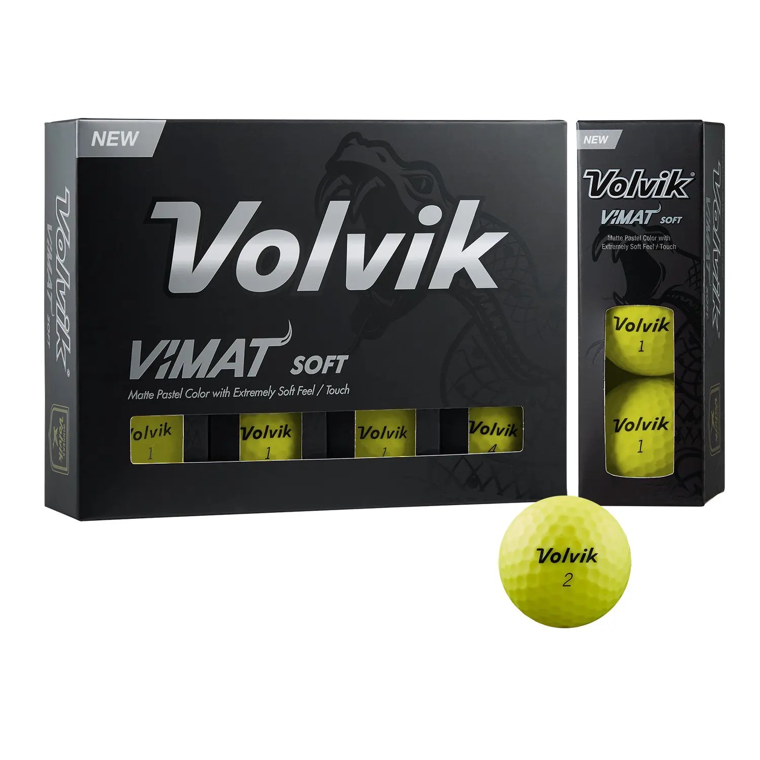 VOLVIK ViMAT Golf Balls Yellow O'Dwyers Golf Store