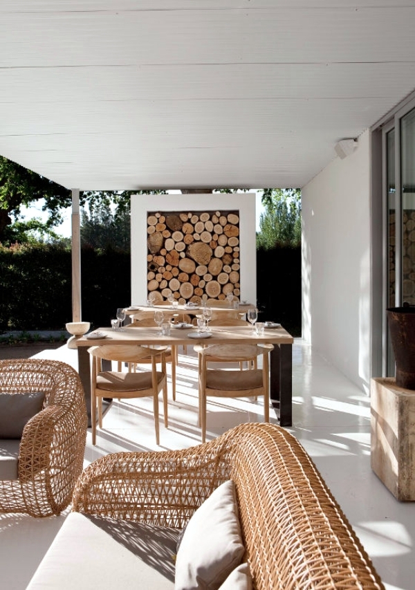 Wicker furniture and teak durable and aesthetic Interior Design Ideas