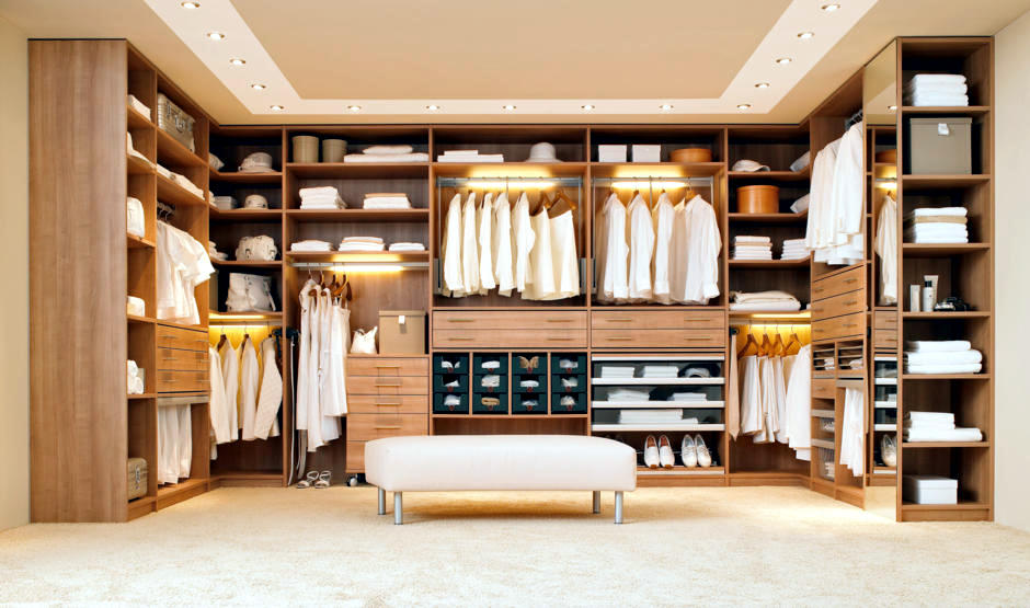 Walkin closet with builtin lighting Interior Design Ideas Ofdesign