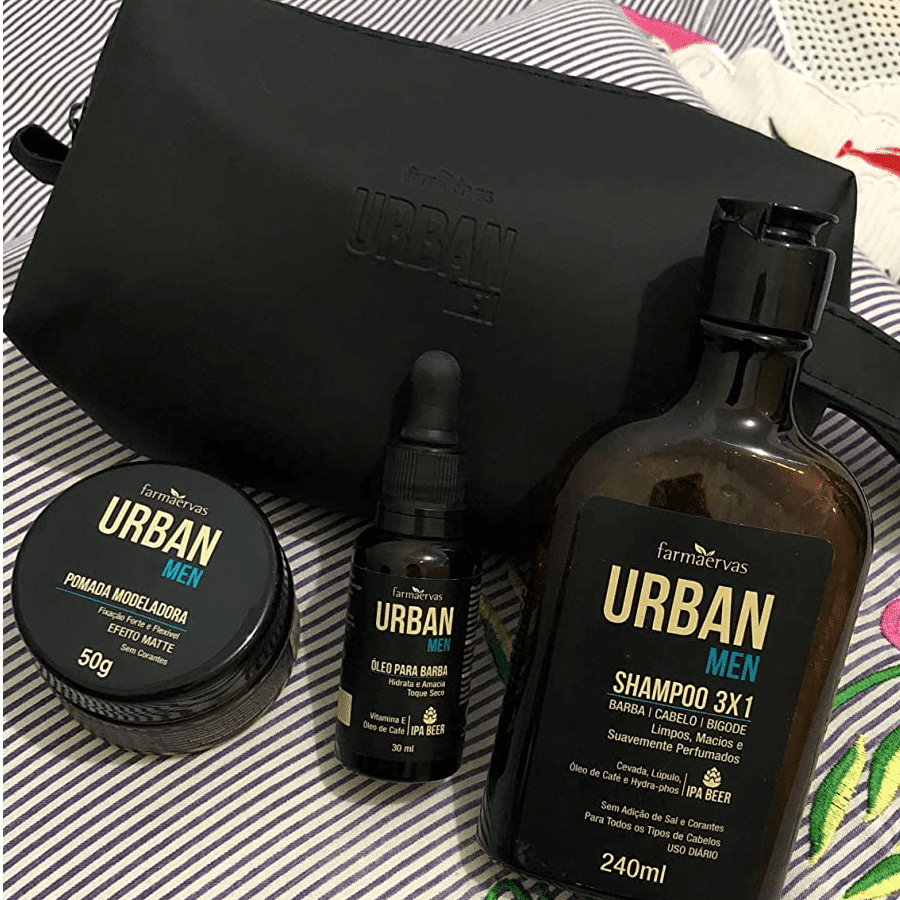 Kit Urban Shampoo + Óleo + Pomada Grátis Necessarie, Urban Ofertinha