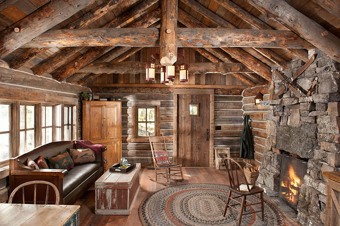 Authentic Log Cabin Exquisitely Restored to 1900’s Splendor Off Grid